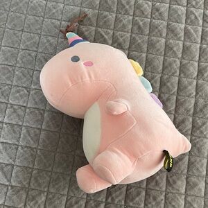Pink Dinosaur Plush Toy Stuffy Stuffed Animal